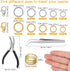 Anezus Jump Rings for Jewelry Making Supplies and Necklace Repair with Jump Ring Pliers and Open Jump Ring(1200Pcs Silver and Gold)...