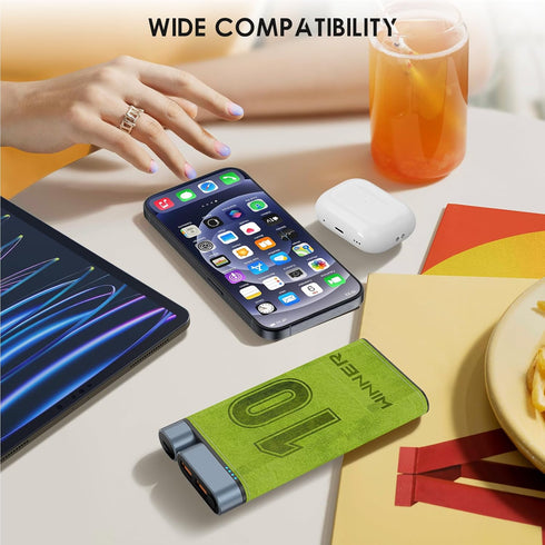 Portable Charger, Power Bank with Cords, 10000mAh/22.5W Battery Pack with USB C Input?Output, Travel Battery Charger Fast Charging for iPhone 15/1...