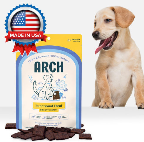 Arch Digestive Health Dog Treats | Prebiotic/Probiotic, Hypoallergenic, Made in The USA, Gluten-Free, Eco-Friendly | High Protein, Natural High Va...