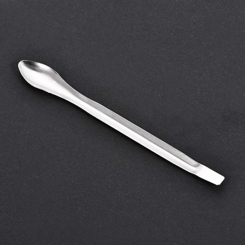 uxcell Micro Scoop 105mm Stainless Steel Reagent Sampling Lab Spoon Spatulas for Laboratory 10Pcs...
