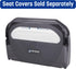 San Jamar TS510TBK Toilet Seat Cover Dispenser, Black Pearl...
