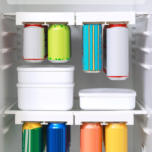 Soda Can Dispenser Rack for Refrigerator,Hanging Soda Can, Soda Can Organizer Holder for Refrigerator- Holds 8 Soda Cans 12Oz 16Oz......