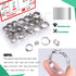Twidec/48PCS 3/8",1/2",3/4",5/8",1" PEX Cinch Clamps Kit 5 size,Stainless Steel Pex Crimp Rings,Single Ear Hose Clamps For Pex Pipe Fitting Connec...