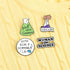 Women In Science Brooch Science Is Life Enamel Pin Flask Brooch Badge 4Pcs Science Plant Pin Set Cute Kawaii Pins Cartoon Scientist Science Pins L...