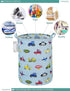 FANKANG Storage Basket, Nursery Hamper Canvas Laundry Basket Foldable with Waterproof PE Coating Large Storage Baskets for Kids Boys and Girls, Of...