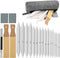 AGPTEK 22 PCS Sketch Drawing Tools, 16 Blending Stumps Set with 2 Sandpaper Pencil Sharpeners, 1 Pencil Extension Tool, 2 Erasers & 1 Felt Bag for...