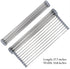 Roll-Up Sink Drying Rack 17.7"(L) x 13.8"(W) - Multipurpose Heat Resistant Over The Stainless Steel & Silicone Dish Rollable Kitchen Drainer, Gray...