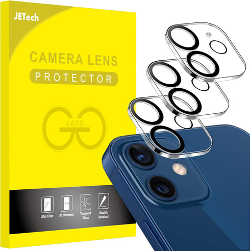 JETech Camera Lens Protector for iPhone 12 6.1-Inch, 9H Tempered Glass, HD Clear, Anti-Scratch, Case Friendly, Does Not Affect Night Shots, 3-Pack...