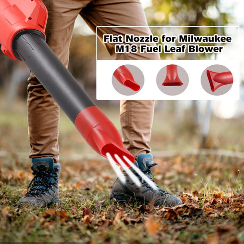 Flat Nozzle for Milwaukee M18 2724-20 & 2724-21 Fuel Leaf Blower, Work for Drying, Blow-Drying - Leaf Blower Flat Nozzle Tip (Red)...