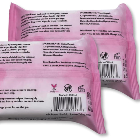 mivida Hypoallergenic Makeup Remover Wipes 2 Pack of 25 Count | Facial Cleansing Make up Remover Face Wipes with Vitamin E | Fragrance Free, Alcoh...