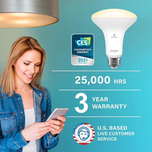 Sengled Alexa Light Bulb, BR30, S1 Auto Pairing with Alexa Devices, Smart Flood Light Bulb That Work with Alexa, Warm Light Bulbs, E26, Led Lights...
