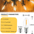 25 Pack LED C7 Light Bulbs - Clear Glass LED E12 LED Night Light Bulbs, 0.6W Equivalent to 7W, for Candles Chandeliers Replacement Bulbs & Christm...