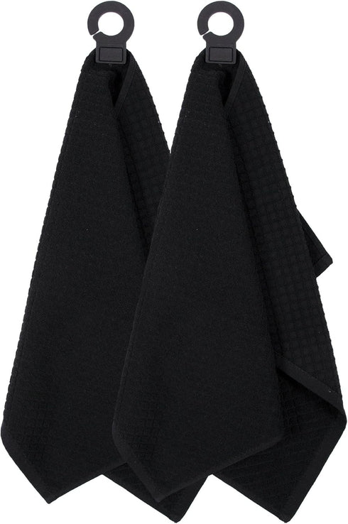 Ritz Premium Hook and Hang Towel, (2-Pack), 18" x 28", Long-Lasting Durable Rubber Hook, Highly Absorbent Super Soft Hand Cloths for Kitchen, Bath...