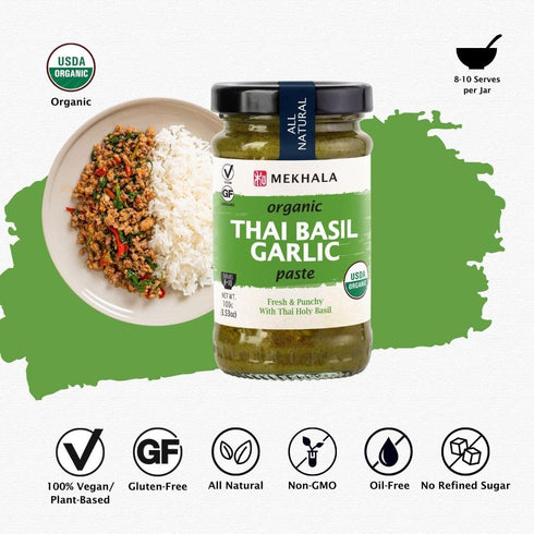 Mekhala Organic Gluten-Free Thai Basil Garlic...