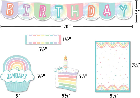 Teacher Created Resources Pastel Pop Happy Birthday Mini Bulletin Board (TCR8415)...