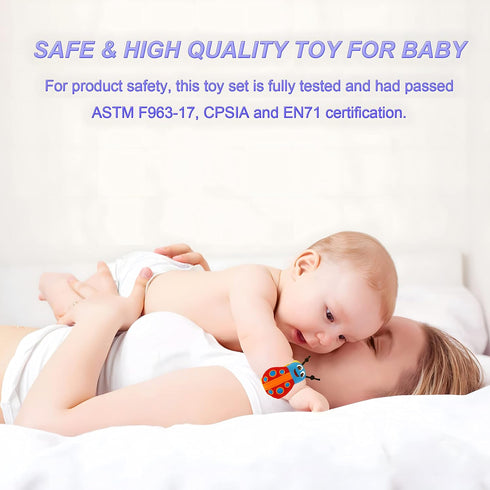 Bloobloomax Baby Rattles Toys for 0-12 Month, Infant Girl Boy Toys for Babies 3-6 Months, Newborn Hand & Foot Toys for 0 to 9 Months, Baby Shower ...
