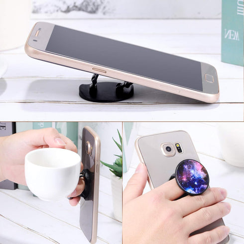 Weewooday 10 Pieces Phone Grip Holder Nebula Collapsible Phone Holder Self-Adhesive Sublimation Phone Holders for Smartphone and Tablets......