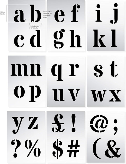 Dovetails Vintage Letter Stencil 4 inch Tall Roman Style Capital Letters and Symbols...