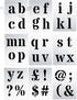 Dovetails Vintage Letter Stencil 4 inch Tall Roman Style Capital Letters and Symbols...