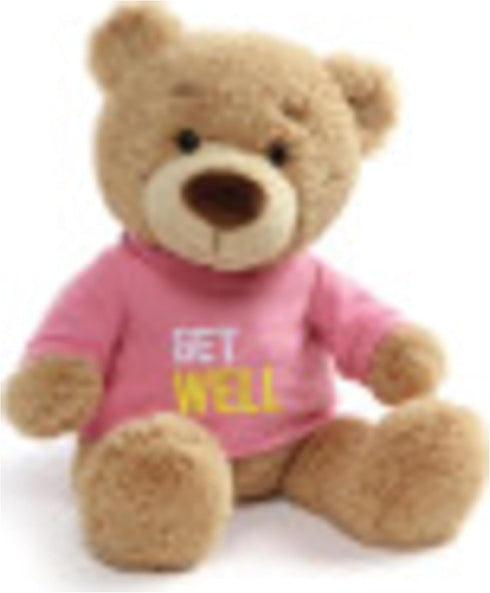 GUND Get Well T-Shirt Message Teddy Bear Stuffed Animal Plush, Pink, 12.5"...