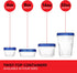 Stock Your Home 8oz Plastic Containers with Twist Top Lids (4 Pack), 1 Cup Small Freezer Containers for Leftover Food, Airtight Reusable Soup Cont...