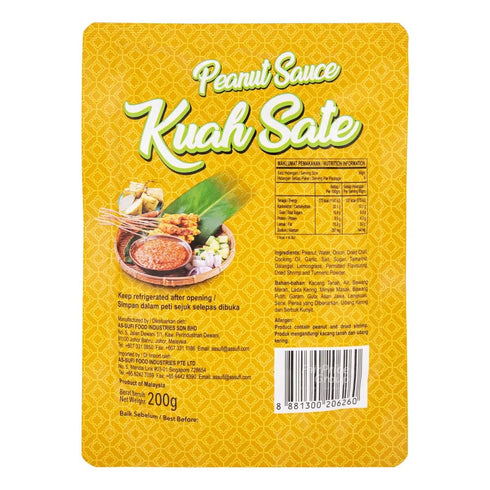 As-Sufi Peanut Sauce Kuah Sate, 200g, 1 Packet...