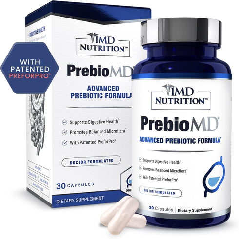 1MD Nutrition PreBioMD - Prebiotic with PreforPro® | Support Healthy Digestion and Beneficial Bacteria...