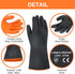 14" XL Size Latex Chemical Resistant Gloves, Reusable Heavy Duty Long Rubber Gloves Dishwashing Gloves, Industrial Safety Gloves for Men, Forearm ...