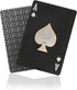 Waterproof Playing Cards, Black Deck of Cards,Plastic Playing Cards, Deck of Waterproof Foil Cards, Cool Poker Cards Set for Card Games in Gift Bo...