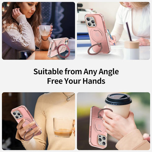 Designed for iPhone 14 Pro Max Magnetic Case with Stand,Compatible with MagSafe,14 Pro Max iPhone Case,Dual Layer Phone Case[Military Drop Protect...