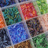 INSPIRELLE 2 * 6mm Tube Beads Kit Glass Bugle Seed Beads Small Craft Beads for DIY Bracelet Necklaces Crafting Jewelry Making (216 Gram, Approx 70...