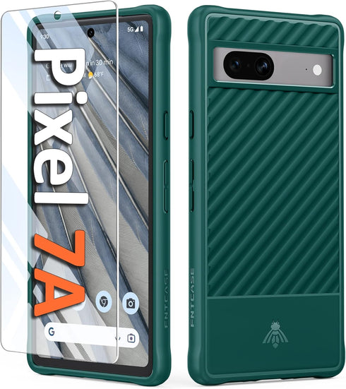 FNTCASE for Google Pixel 7a Case: Slim Durable Shockproof Protective Cell Phone Cases | Matte Textured TPU Bumper | Hybrid Rugged Military Drop Pr...