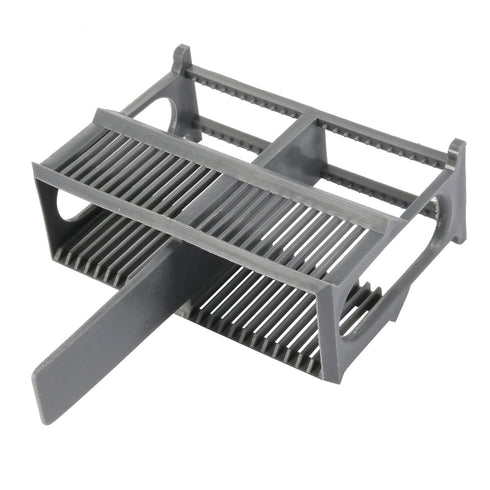 uxcell Microscope Slides Rack 24 Positions Polypropylene Staining Rack Gray for Research Experiments...