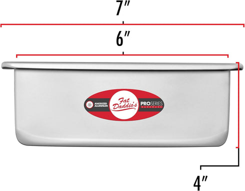 Fat Daddio's Anodized Aluminum Square Cake Pan, 6 x 4 Inch...