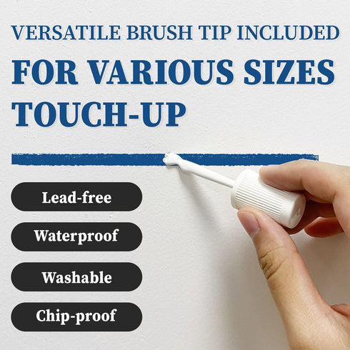 White Touch Up Paint - Multi Surface Touch Up Paint Pen, Scratch Repair for Wall, Door, Cabinets, Wood, Furniture, 1.5 Fl Oz (Semi Gloss, White)...