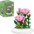 MJDDJA Mini Flower Bouquets Building Blocks,Easter Basket Stuffers,Mini Building Blocks Sets,Forever Carnations Decorated Flower with Dust Cover,M...