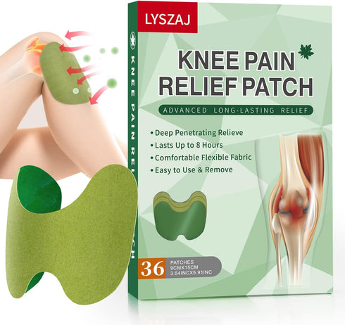 36Pcs Knee Pain Relief Patches,Wormwood Extract Sticker 8-Hour Relief of Joint Pains for Knee, Back, Neck, Shoulder Pain...