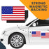 Magnet Me Up: American Flag Automotive Magnet Decal - 5x8 inches, 2 Pack, Red White, and Blue - Heavy-Duty for Car, Truck, SUV United States of Am...
