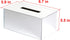 JackCubeDesign Overall Acrylic Mirror Rectangle Tissue Box Holder Case Storage Case Stand Box Napkin Holder Organizer (9.53 x 5.63 x 4.33 inches) ...