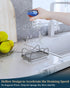 Consumest Sponge Holder for Kitchen Sink, Movable Sink Caddy for Countertop Organizer, 304 Stainless Steel Sink Sponge Holder with Detachable Drip...