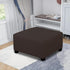 Easy-Going Stretch Ottoman Cover Folding Storage Stool Furniture Protector Soft slipcover with Elastic Bottom (Medium,Chocolate)...
