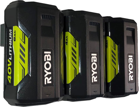 Battery Holder for Ryobi | 40V Battery Holder Ryobi | Battery Storage for Ryobi | Wall Mount for Ryobi 40V Batteries...