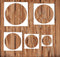 5PCS Circle Donts Stencils Reusable Painting Plastic Art Craft Templates on Wood Wall Fabric Paper Home Décor DIY 4" to 12"for DIY Painting Card M...
