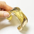 COLORFUL BLING Punk Twisted Gold Silver Open Wide Cuff Bracelet for Women Irregular Wave Chunky Cuff Bangle Armband Statement Party Jewelry...