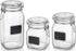 Bormioli Rocco Fido Square Clear Jar with Chalkboard, 33-3/4-Ounce...