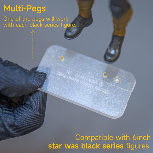 Star Was Black Series 6 inch Action Figure Stand, 1/12 Scale Original Support Display Feet Stands with Peg, Figures Toy Organizer Bases Holder Acc...