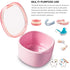 Denture Bath Case, Retainer Cleaning Box, No-Leak Denture Case, Mouth Guard, Night Guard and Retainer (pink)...