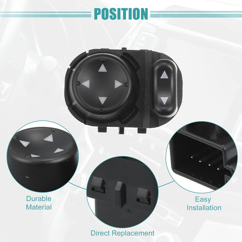 ACROPIX Car Power Rear View Mirror Switch Remote Control Fit for Chevrolet Malibu - Pack of 1 Black...