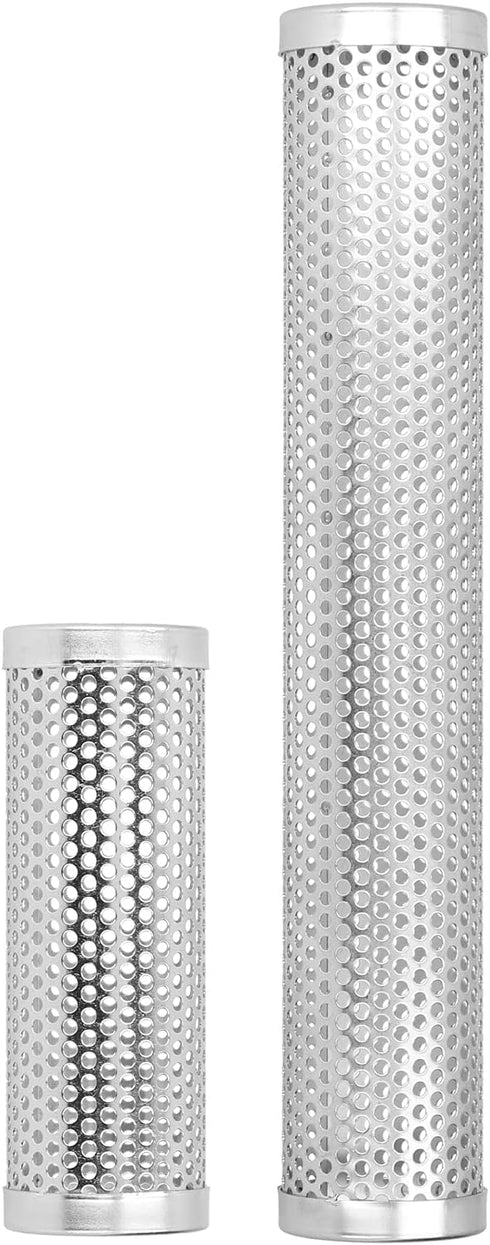 Haofy Smoker Box Cylindrical Detachable Large Capacity Fruit Wood BBQ Pellet Smoker Tube for Outdoor Camping Pork Ribs, Bacon, Hot Dogs, Sausages(...