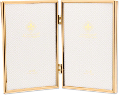 Lawrence Frames Metal Frame, Simply, Gold, 4x6 Double...